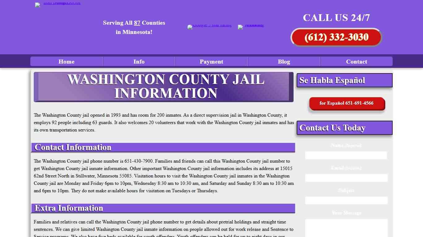 Washington County Jail Information Quality Information Services